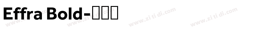 Effra Bold字体转换